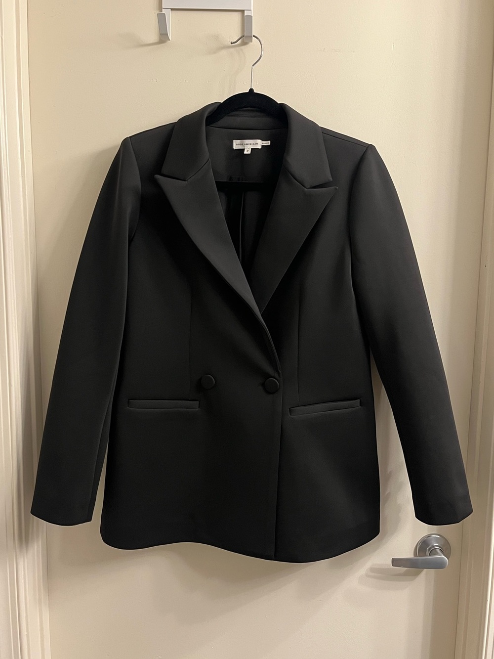 Good American Black Scuba Blazer Jacket Medium - Picture 2 of 12